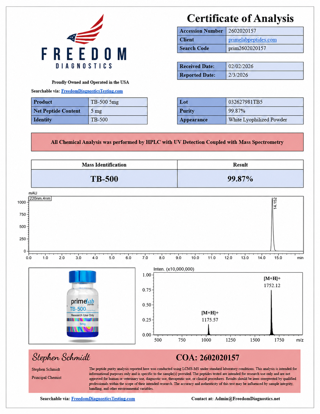 🌴（max Anti-Aging）BPC-157 / TB-500 – 5mg / 5mg  - 10 Vials